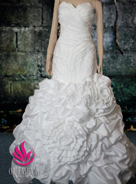 Orifashion HandmadeReal Custom Made Romantic Wedding Dress RC033